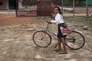 Girl on Bicycle